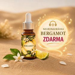 BERGAMOT olejový parfém – lahvička v písku s neuronahrávkou Bergamot zdarma